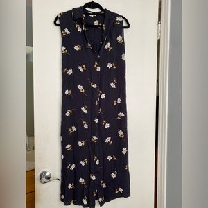 X-Small Black/Dark Blue Floral Billabong Dress
